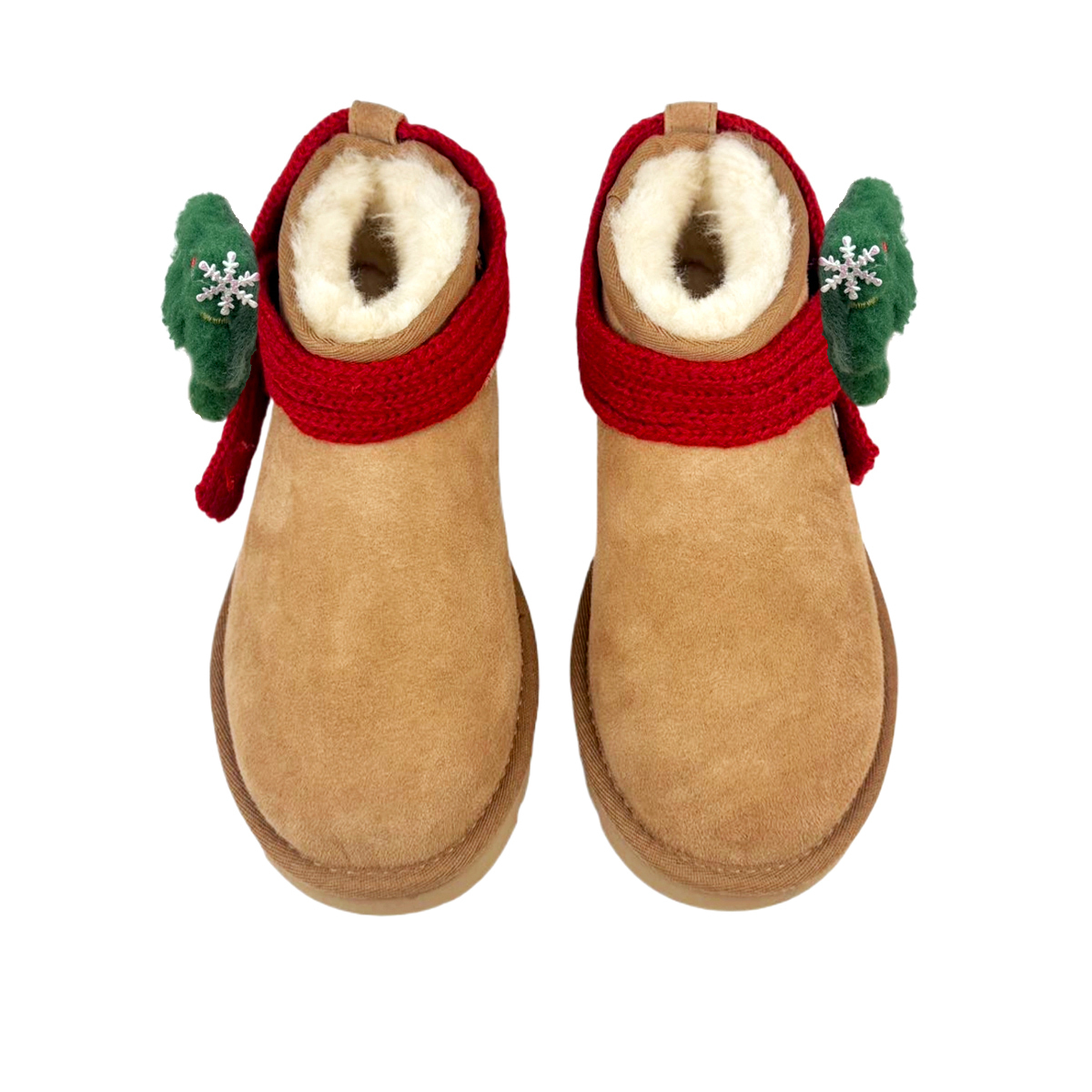 Ботинки Ugg Women's Classic Ultra Mini, каштановый/Рождественская елка 3 — фото 4