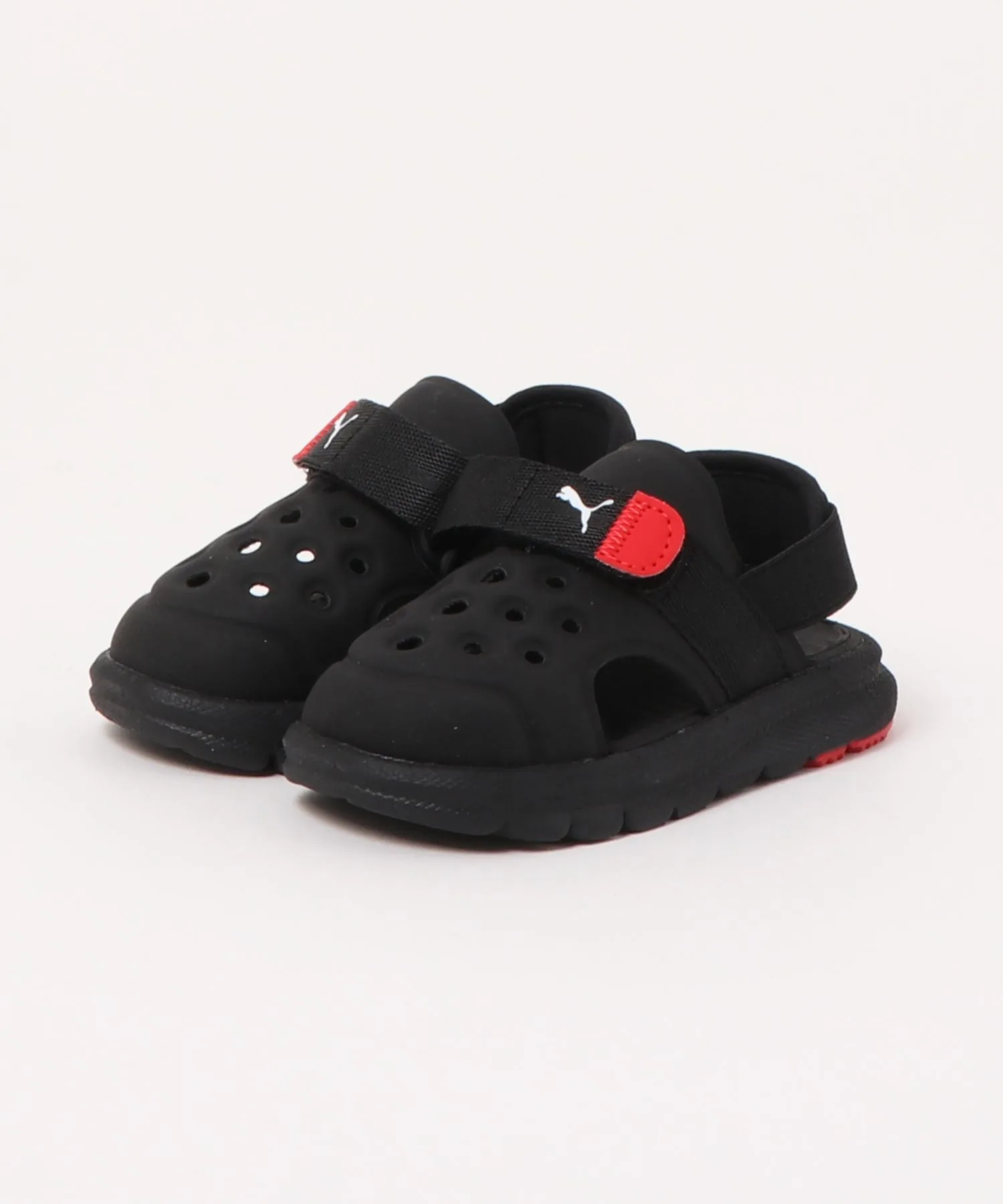 Детские сандалии PUMA Evolve AC Infant с плоской подошвой черные
