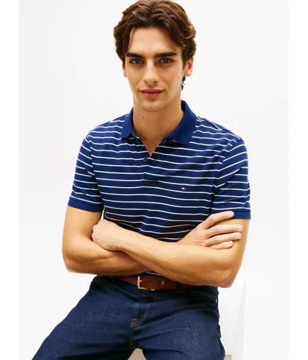 Поло 1985 regular fit Tommy Hilfiger, темно-синий — фото 4