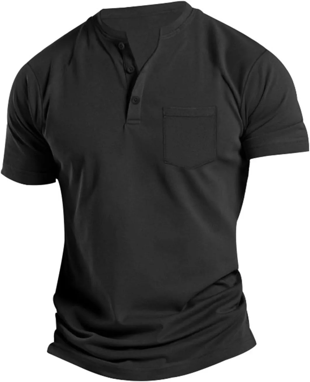 

Футболка-поло для мужчин Henley с карманом