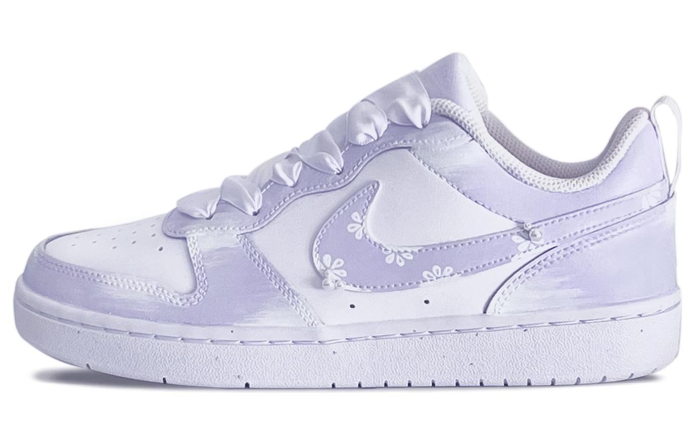 

Кроссовки Nike Court Borough Skateboarding Shoes Women's Low-top White/purple, цвет Light Lavender