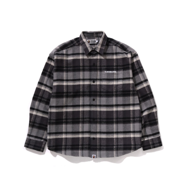 Фланелевая рубашка Check A BATHING APE, черный bkx