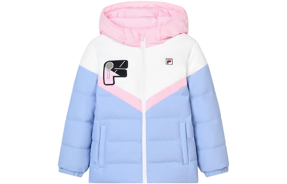 Куртка пуховая синяя твидовая детская FILA KIDS — фото 2