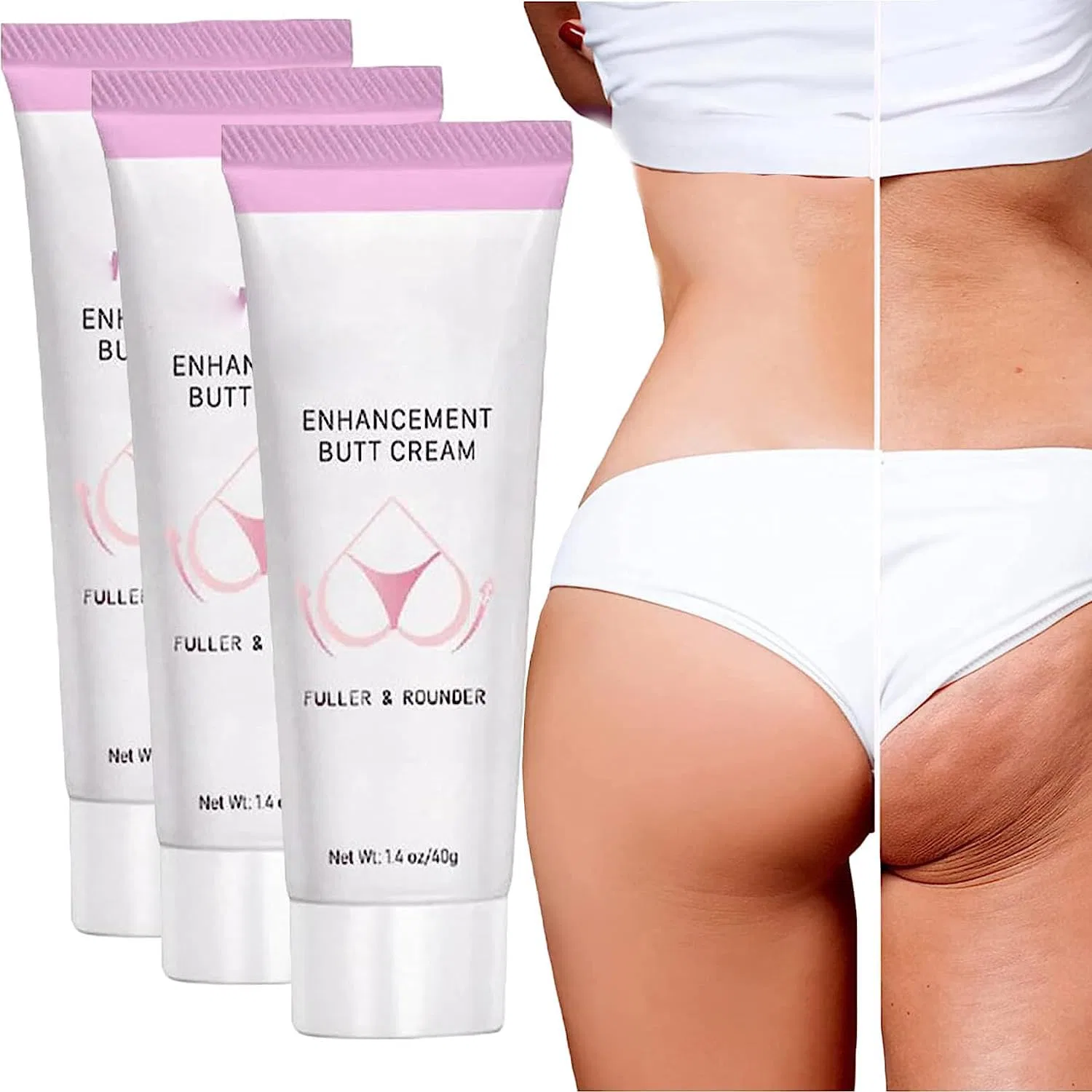 Крем для увеличения ягодиц «ButtMax+» (3 шт.) Ashopfun, 3 Pieces.