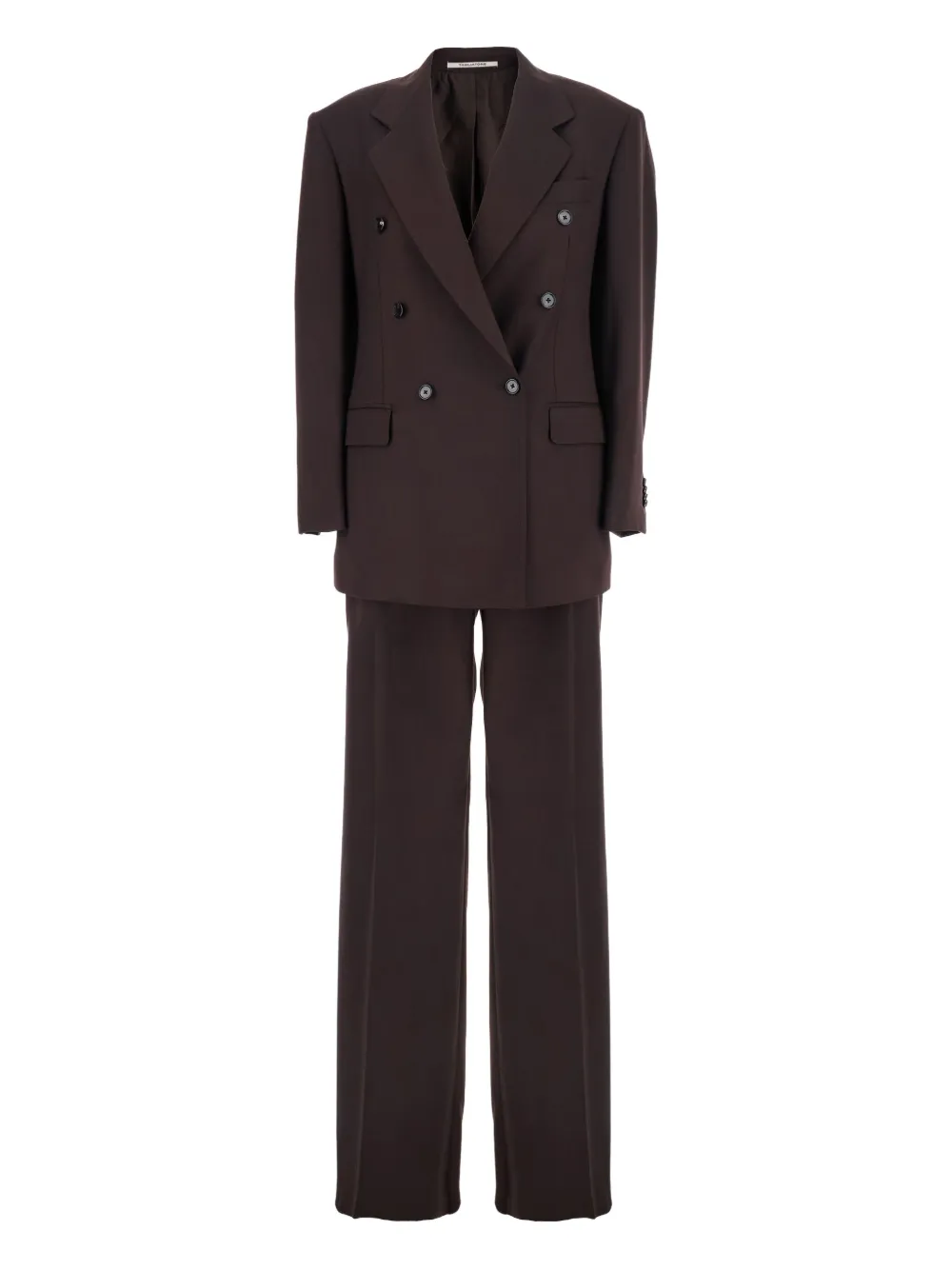 

Двубортный костюм с лацканами Tagliatore, коричневый