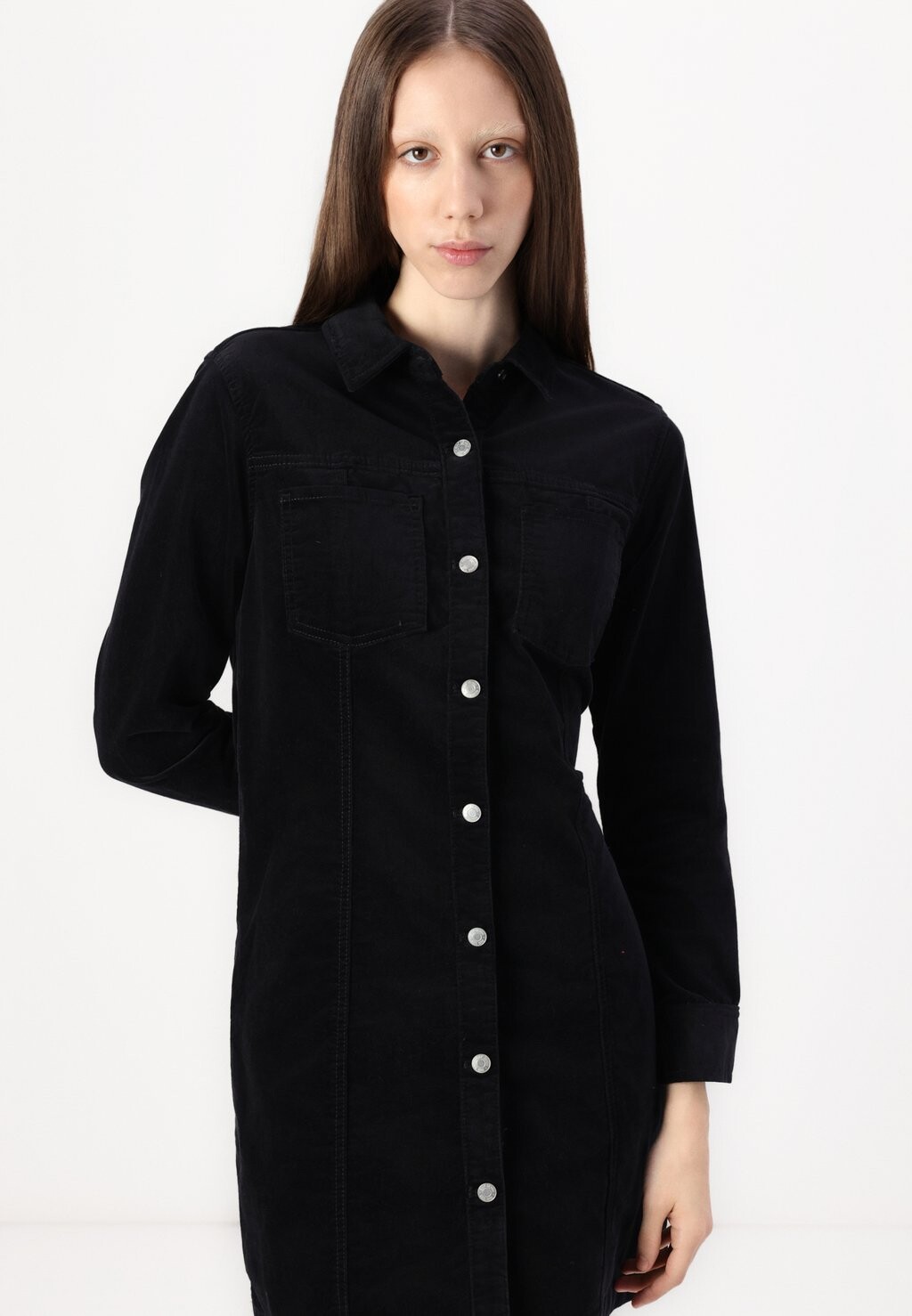 

Платье-рубашка MINI SHIRTDRESS GAP, черный