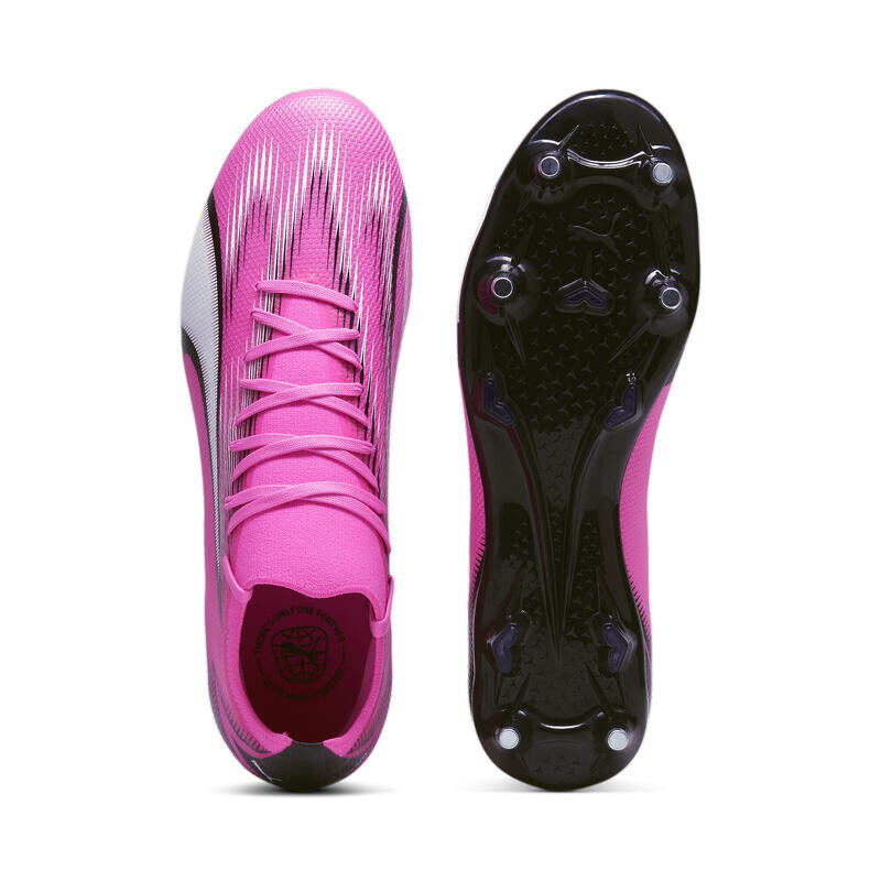 Футбольные бутсы ULTRA MATCH MxSG мужские PUMA Poison Розовый Белый Черный — фото 4