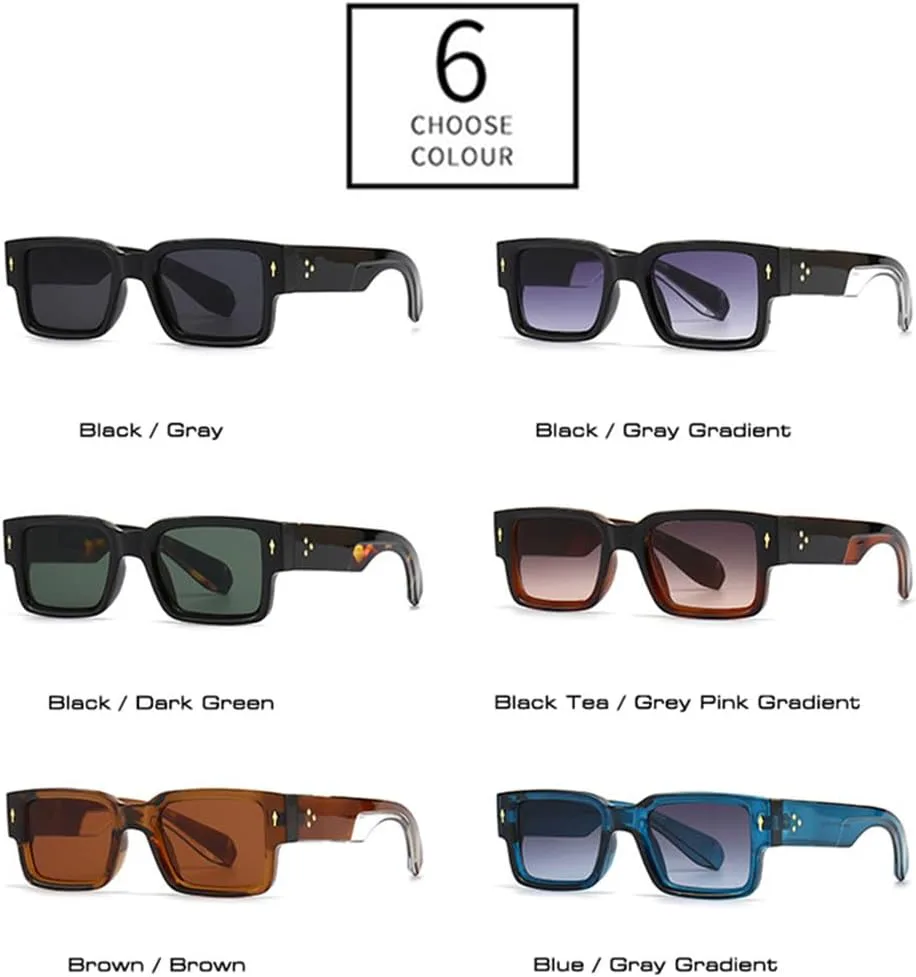 

Солнцезащитные очки с защитой UV400 для мужчин и женщин | Линзы Rivets Punk с градиентом | для вождения и занятий спортом на открытом воздухе generic, Black Gray