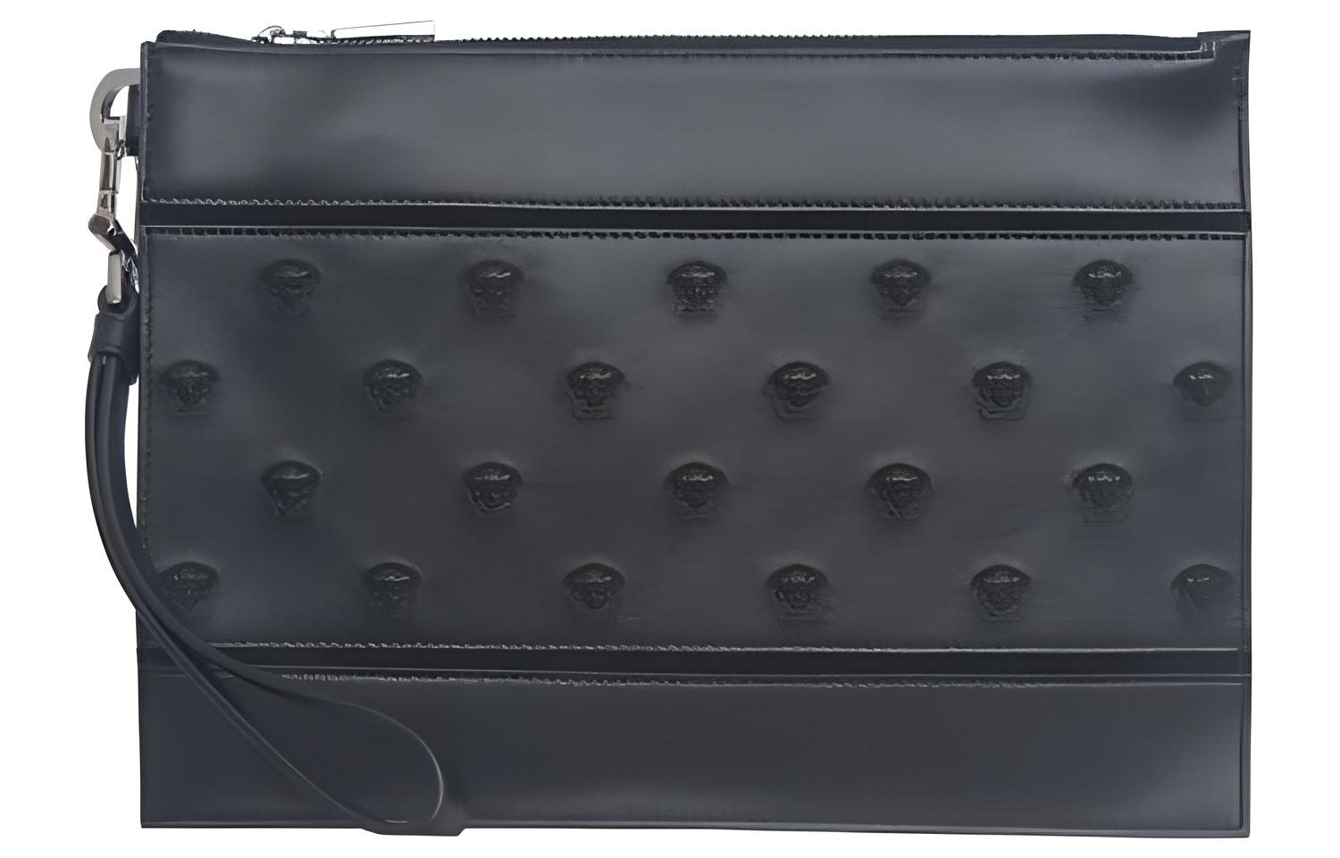 

Кожаный клатч мужской черный VERSACE