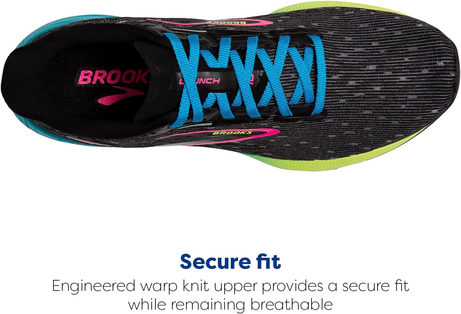 Мужские нейтральные беговые кроссовки Brooks Launch 10, черный/синий — фото 4