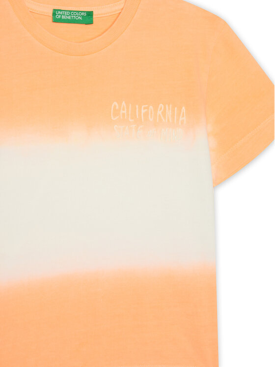 Футболка обычного кроя 3NPDG10J5 United Colors Of Benetton, оранжевый — фото 3