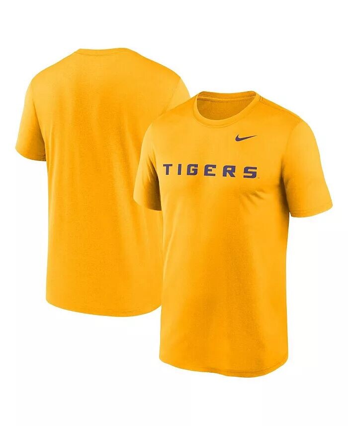 

Мужская золотая футболка с надписью LSU Tigers Primetime Legend Nike