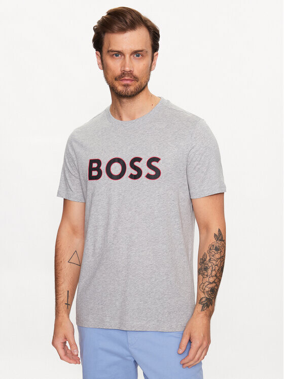 

Футболка стандартного кроя Boss, серый