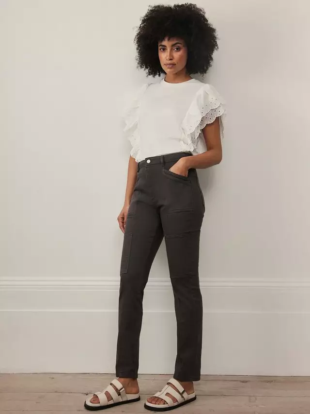 

Джинсы Mint Velvet Carpenter Slim Fit, серый
