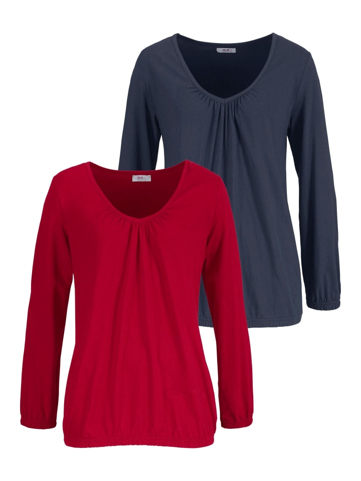 

Рубашка с длинными рукавами красного и темно-синего цветов FLASHLIGHTS