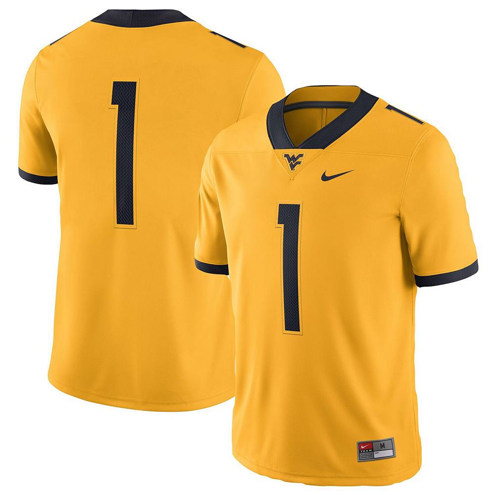 

Мужское джерси Nike Gold West Virginia Mountaineers Alternate Game, цвет Wvu Gold