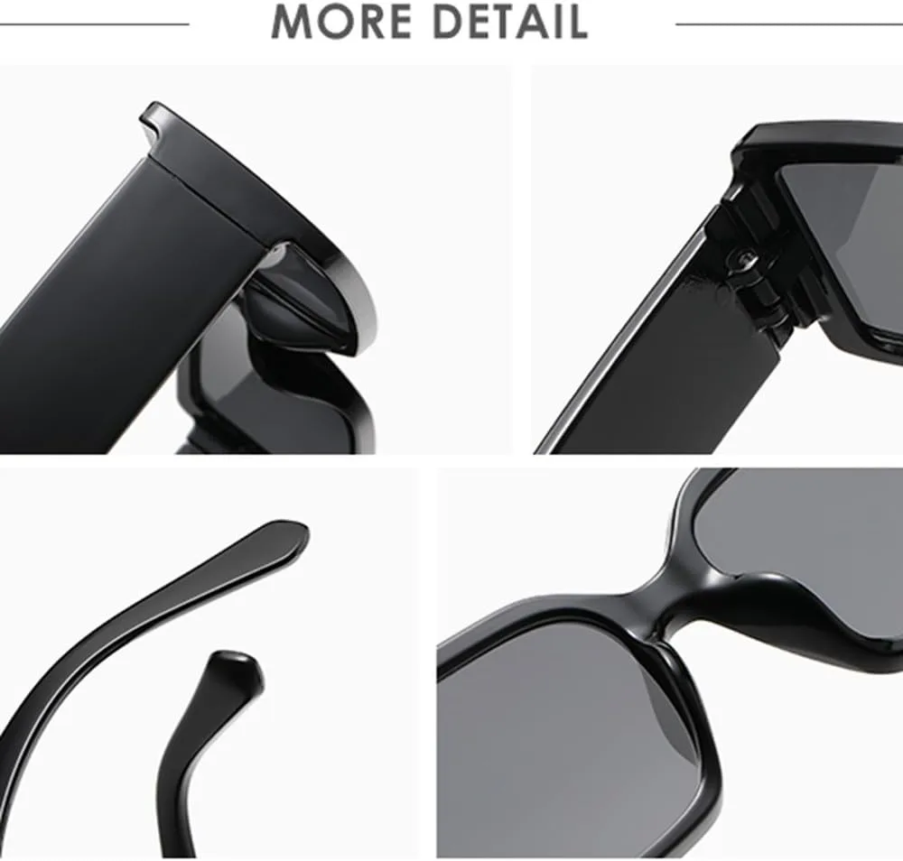 

Модные солнцезащитные очки для женщин, зеленые и черные, с защитой от УФ-излучения UV400, винтажные, панк, мужские солнцезащитные очки UV400 TYUVIVO, Black