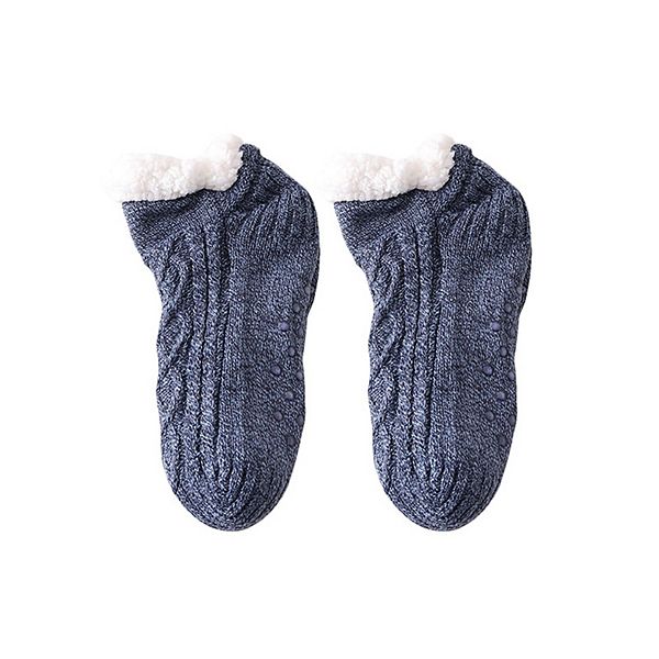 

Уютные вязаные тапочки-носки с мягкой подкладкой и низким вырезом Anna-Kaci, Navy
