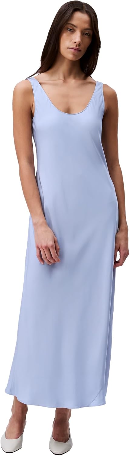 

Женское платье-комбинация миди из вискозного твила Calvin Klein, Kentucky Blue