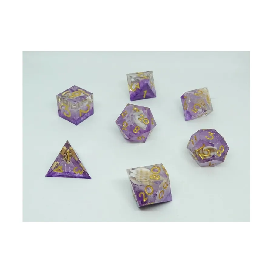 

Поли-набор фиолетовых ракушек (7), Sharp Resin Dice