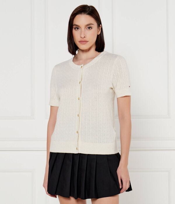 

Кардиган женский Tommy Hilfiger с коротким рукавом, экрю