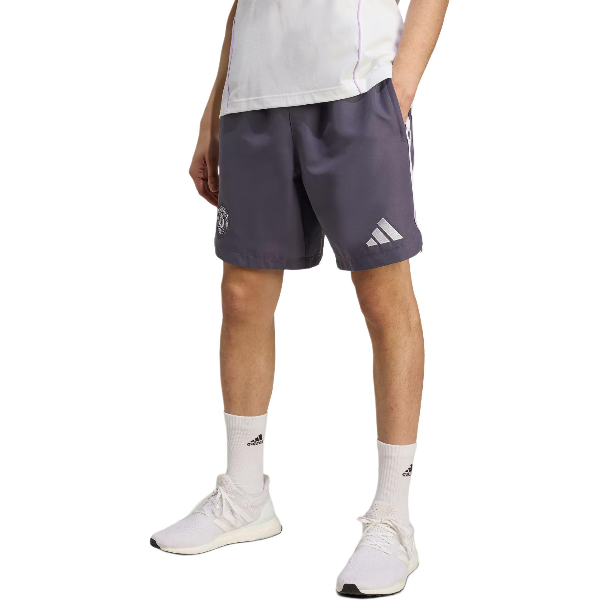 Мужские шорты Manchester United SS25 Adidas, фиолетовый — фото 2