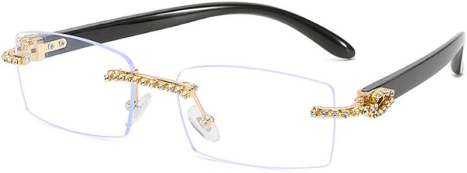 

Солнцезащитные очки без оправы с бриллиантами для женщин, винтажные прямоугольные солнцезащитные очки, женские солнцезащитные очки со стразами, градиентные цвета generic, C8black-clear