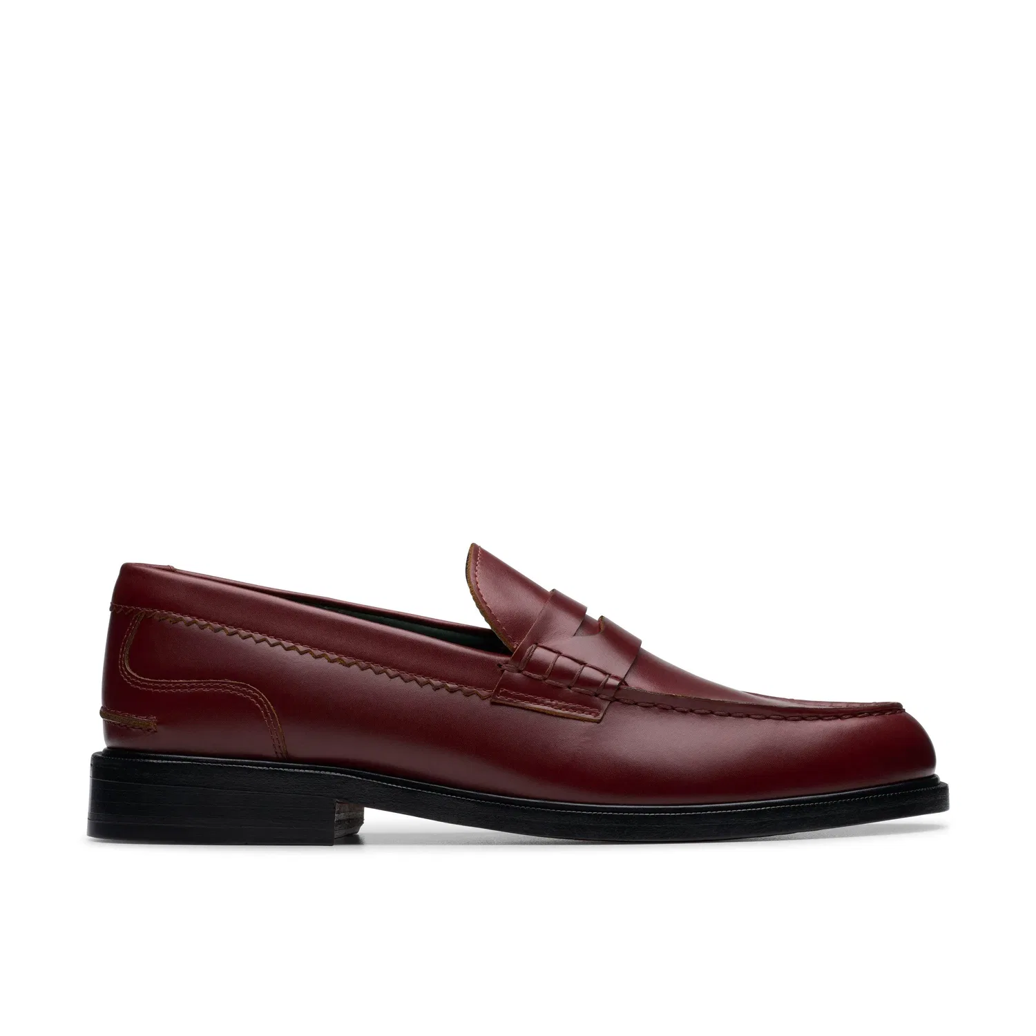 Туфли лоферы из винной кожи Clarks, красный