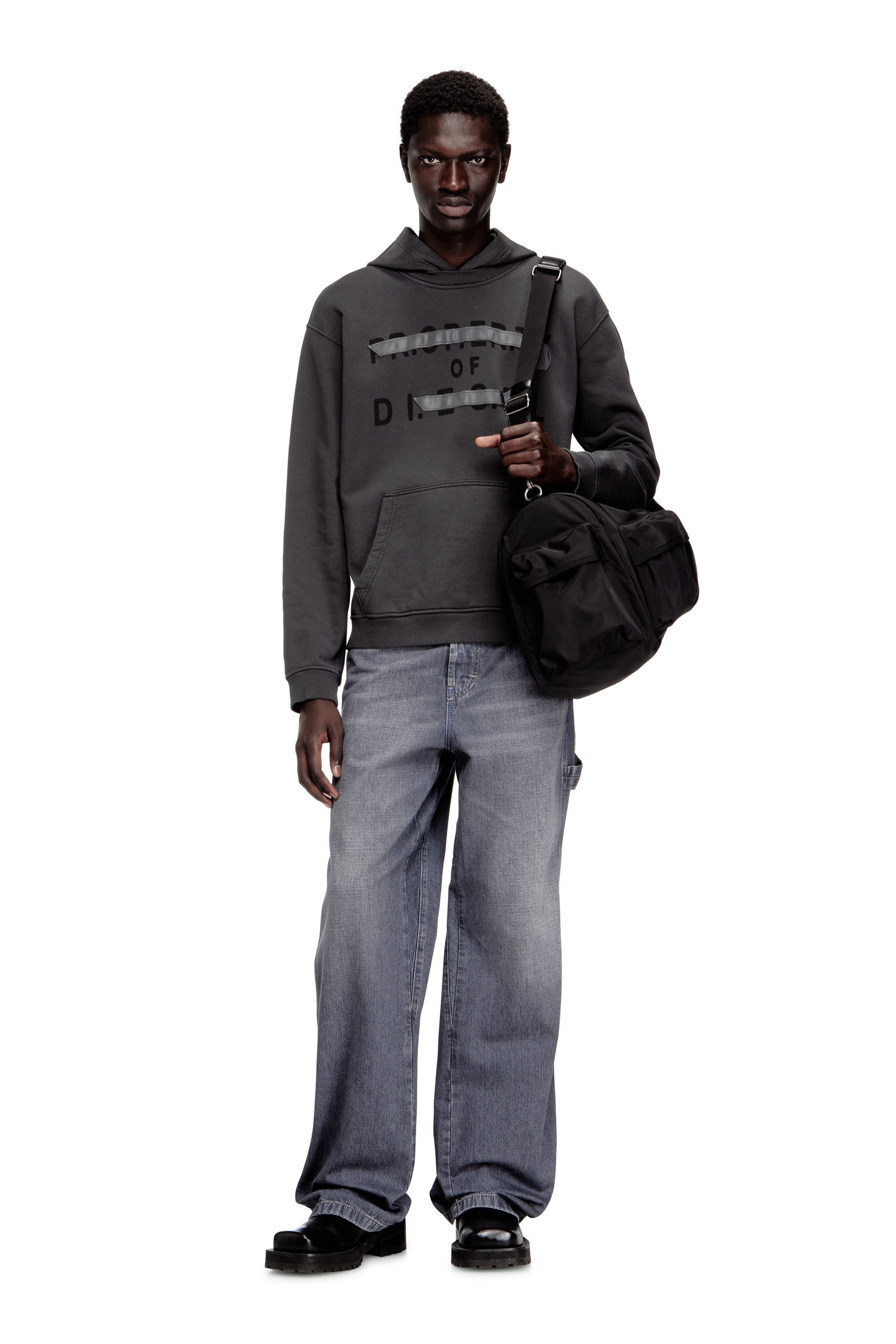 Мужская толстовка с капюшоном S-NORMAN-HOOD Diesel, Charcoal Gray