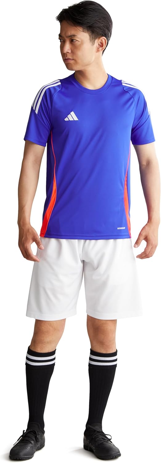 Мужская футбольная футболка adidas TIRO 24 HEJ10 с коротким рукавом, белый/красный/синий — фото 3