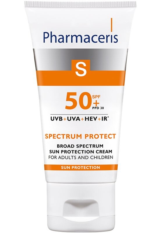 

Pharmaceris S КРЕМ С ШИРОКОПОЛОСНОЙ ЗАЩИТОЙ от СОЛНЦА для взрослых и детей SPF 50+, PPD 30, HEV, IR SPECTRUM-PROTECT 50 мл