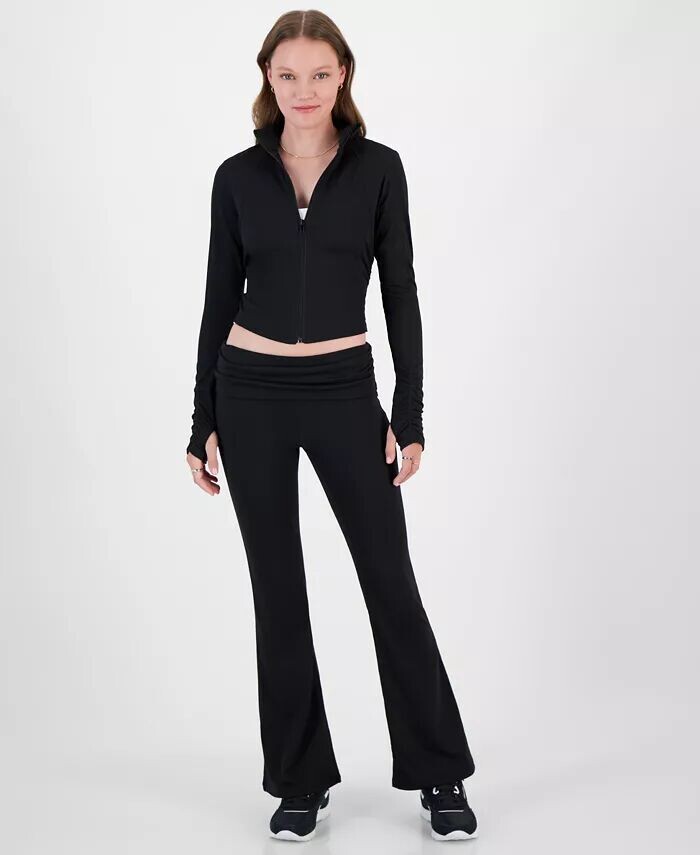 

Свитер с длинными рукавами на молнии спереди и расклешенные леггинсы с отворотами для юниоров Ultra Flirt, синий