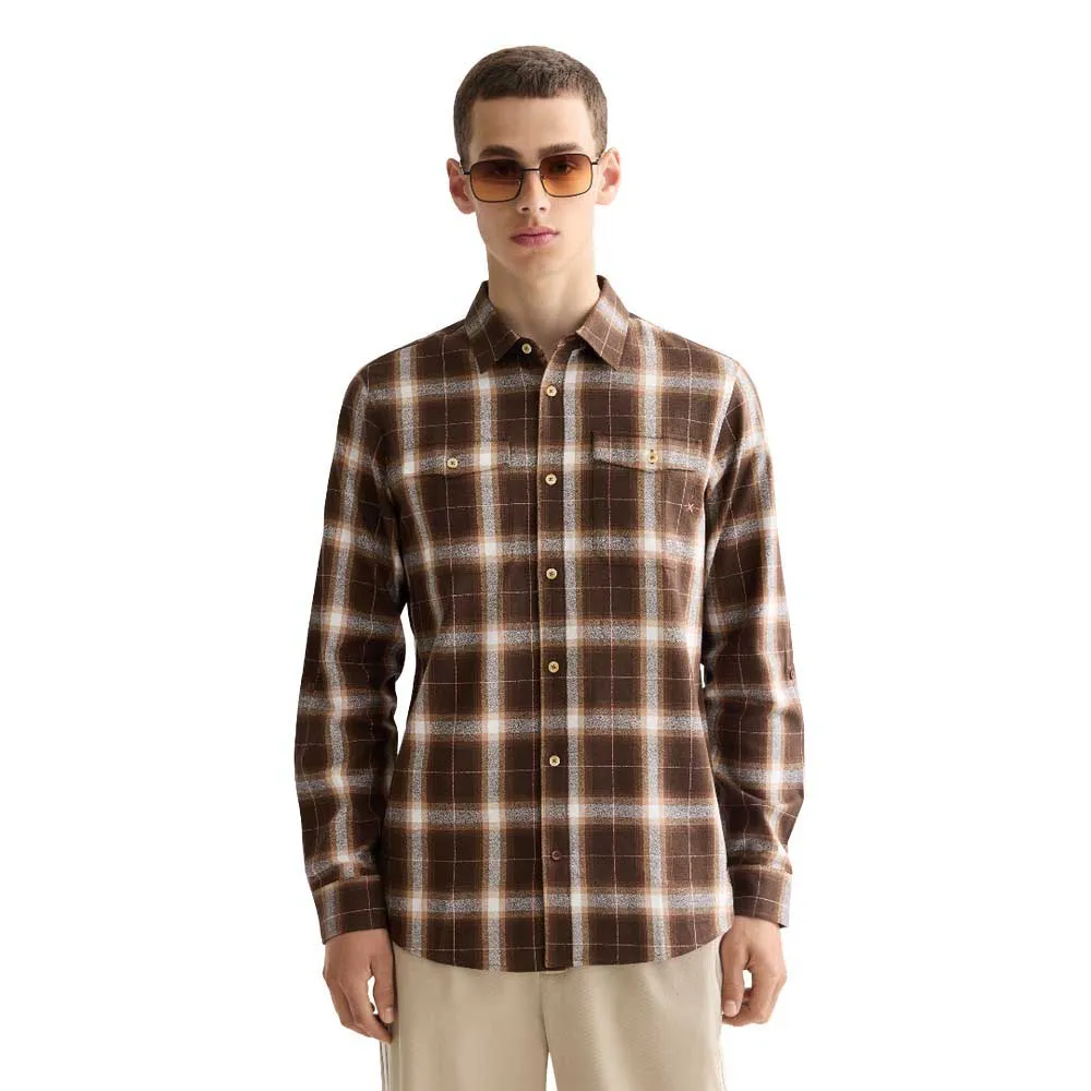 

Рубашка с длинным рукавом Scotch & Soda Lightweight Flannel Check, коричневый