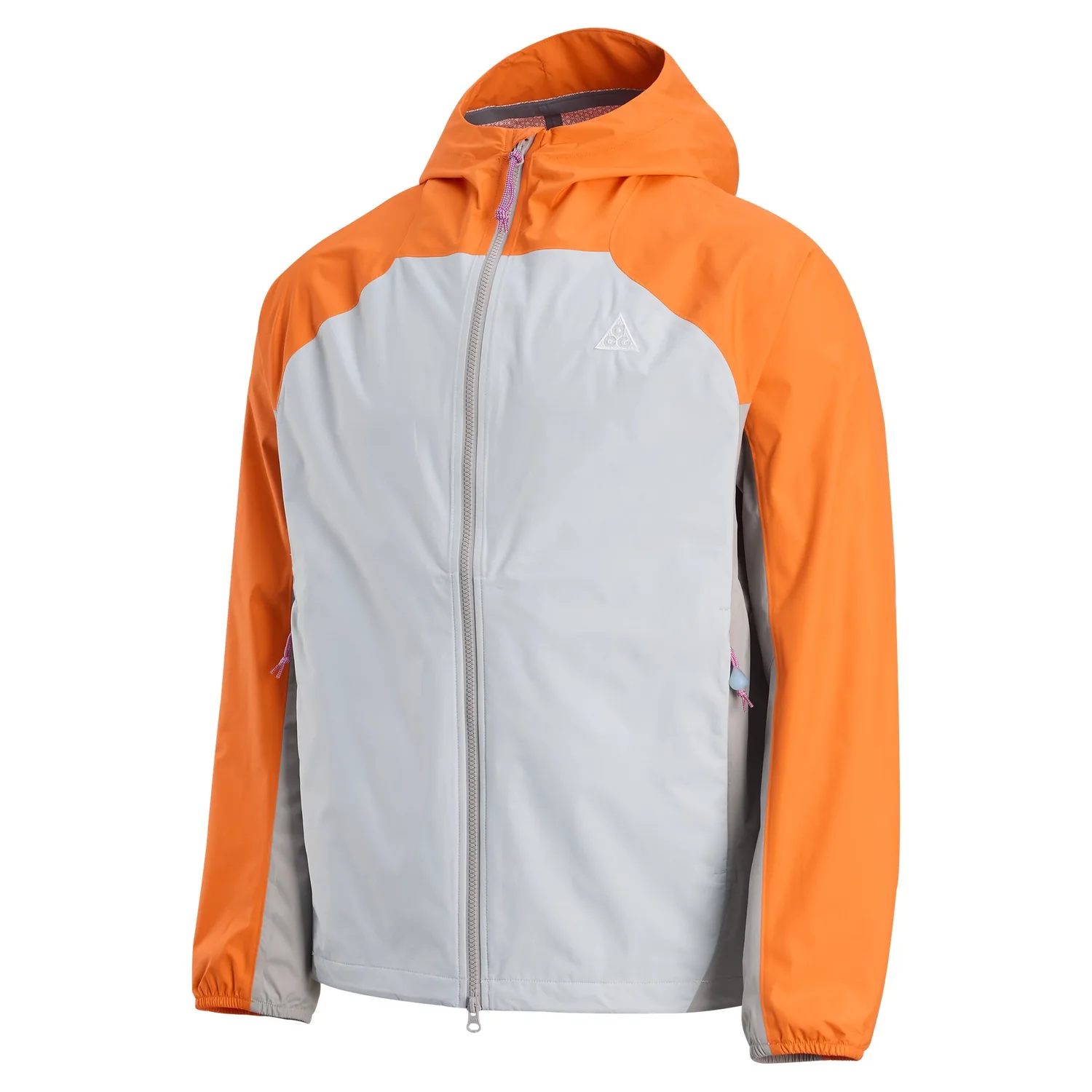 Куртка ветровка мужская ACG Hiking Waterproof And Windproof Nike, 820 eye-catching оранжевый/mist серый/university серый/mountain белый