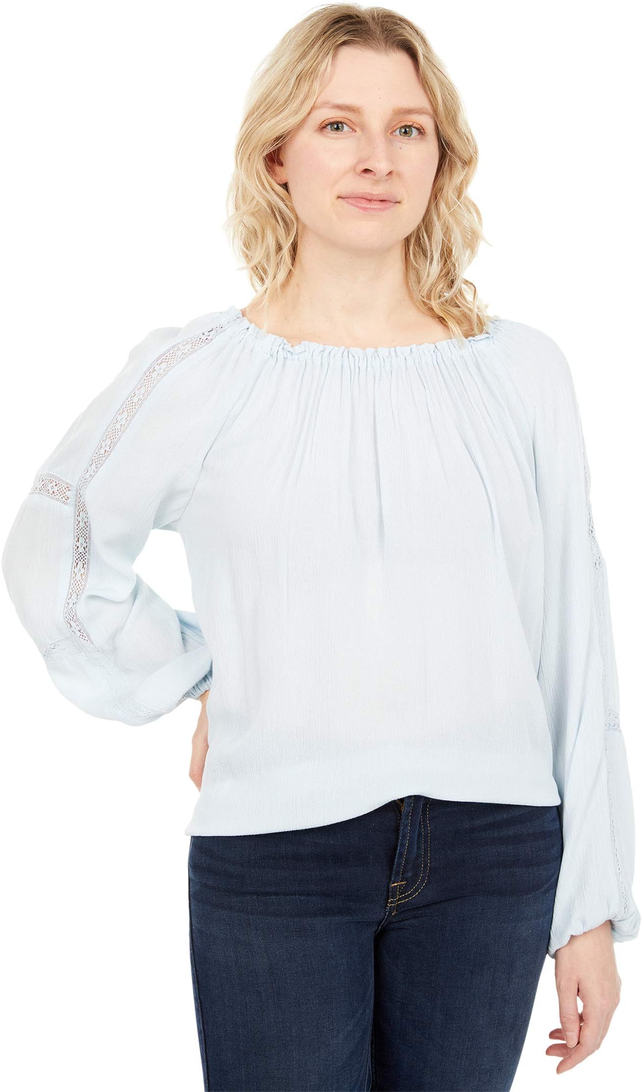 

Пуловер Sanctuary Say So Blouse with Eyelet Detail, цвет Sky Blue