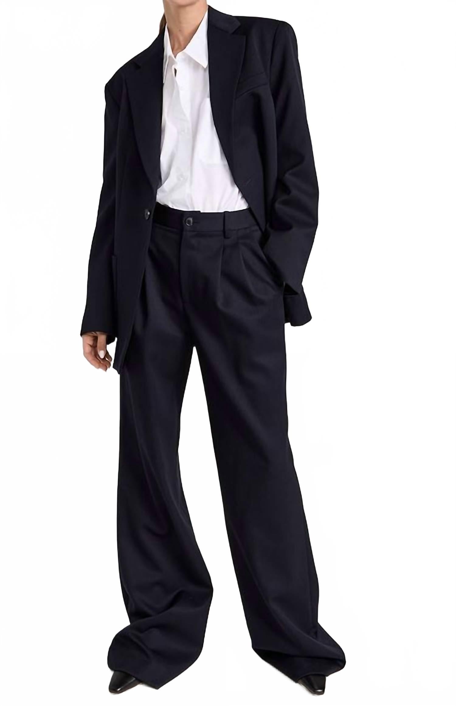 

NILI LOTAN Плиссированные брюки Flavia черного цвета