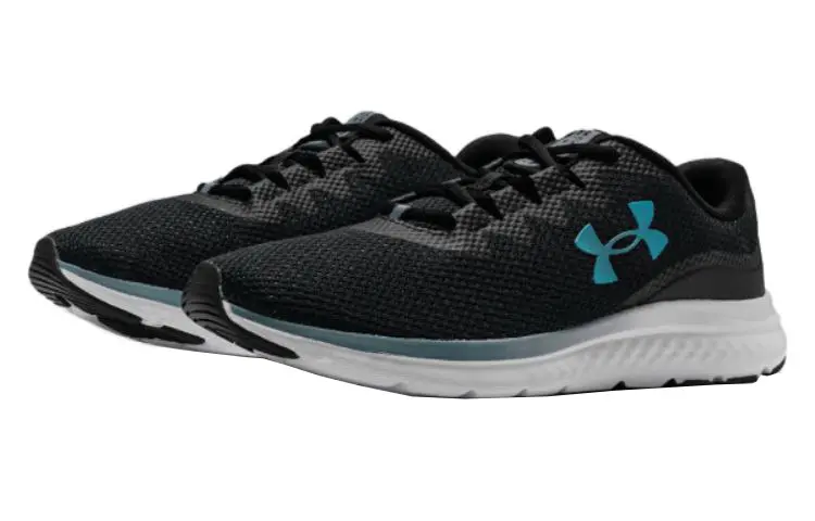 Кроссовки Charged Impulse 3 для бега мужские с низким верхом черного/белого цвета Under Armour — фото 3