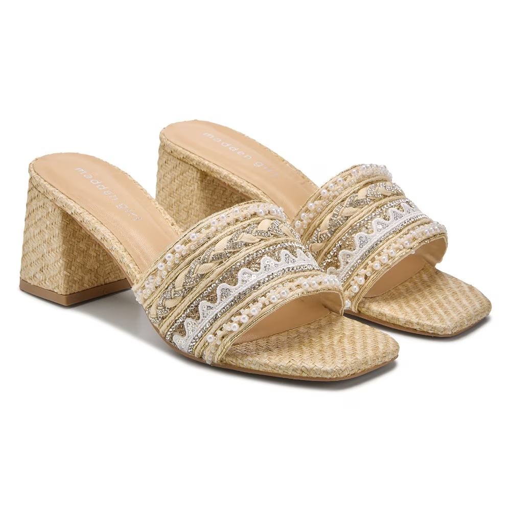 Босоножки на каблуке Penelope Madden Girl, multi raffia