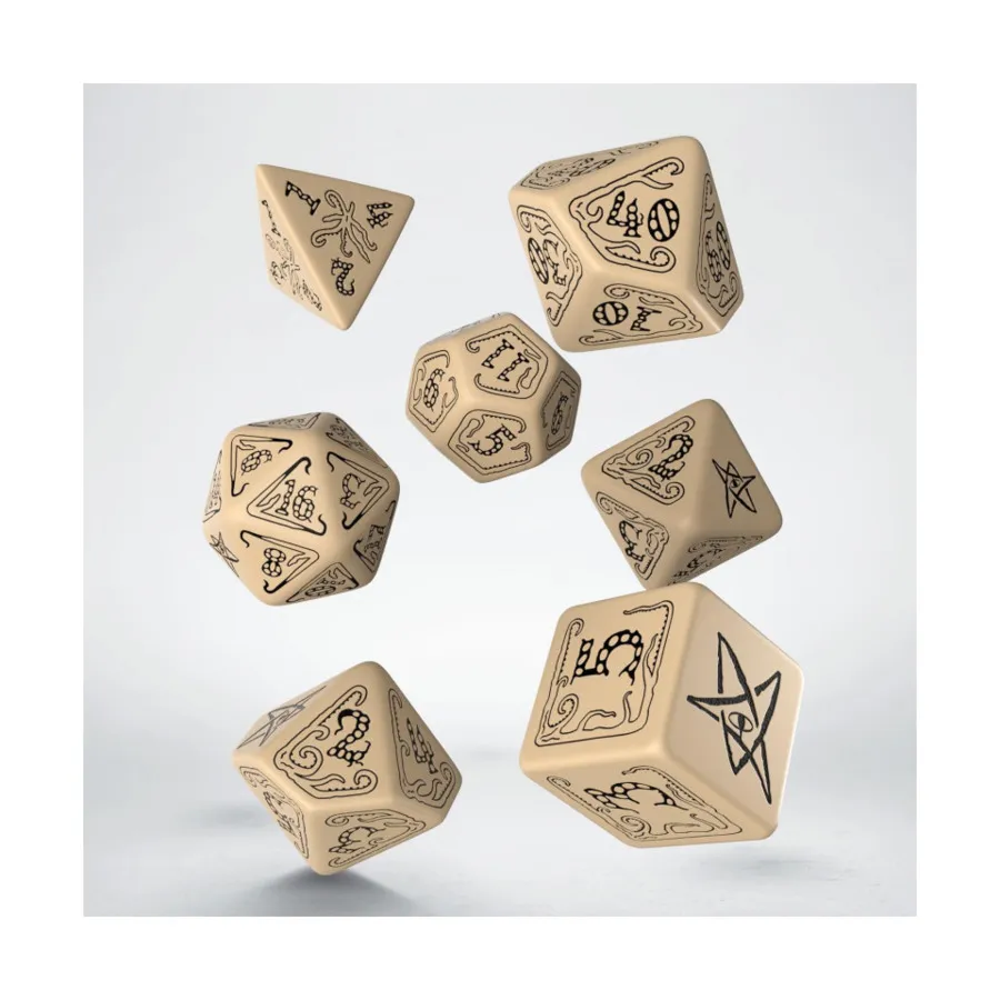 

Поликомплект Бежевый с черным (7), Call of Cthulhu Dice (Limited Edition)