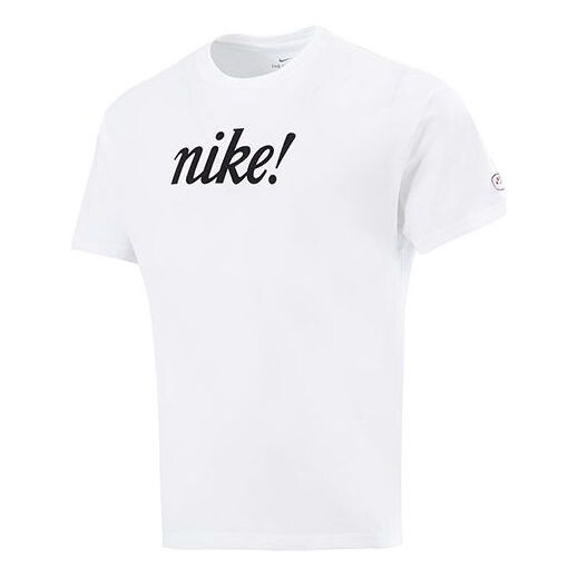 

Футболка as men's sportsweartee tecn moji causual sports letter printing male white Nike, белый