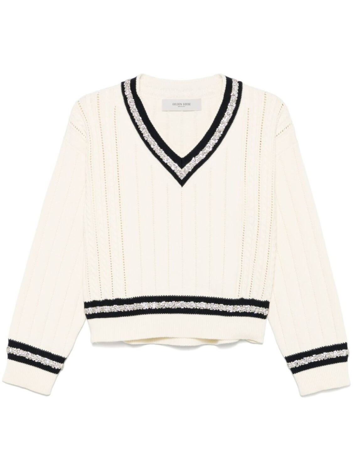 

Golden Goose свитер с кристаллами, нейтральный цвет