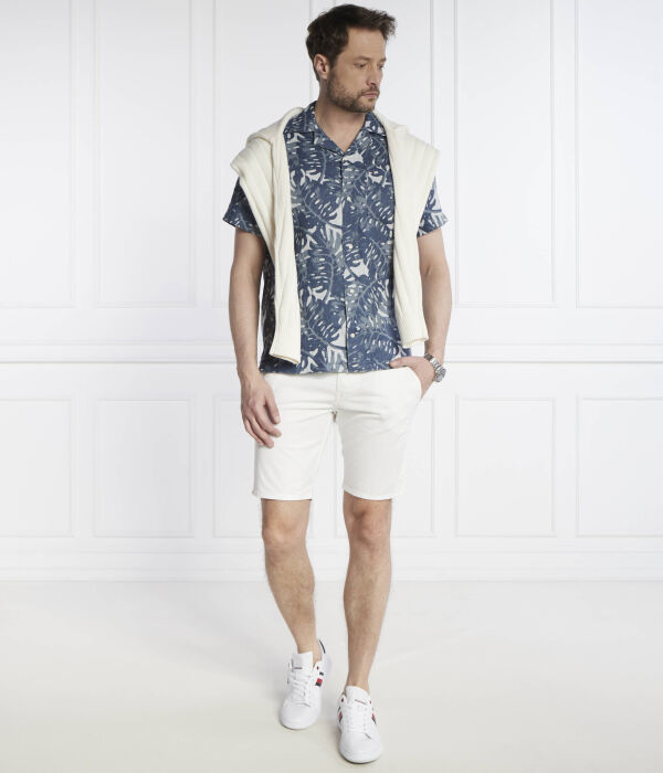 Льняная рубашка с рассеянной листвой Regular fit Tommy Hilfiger, синий — фото 2