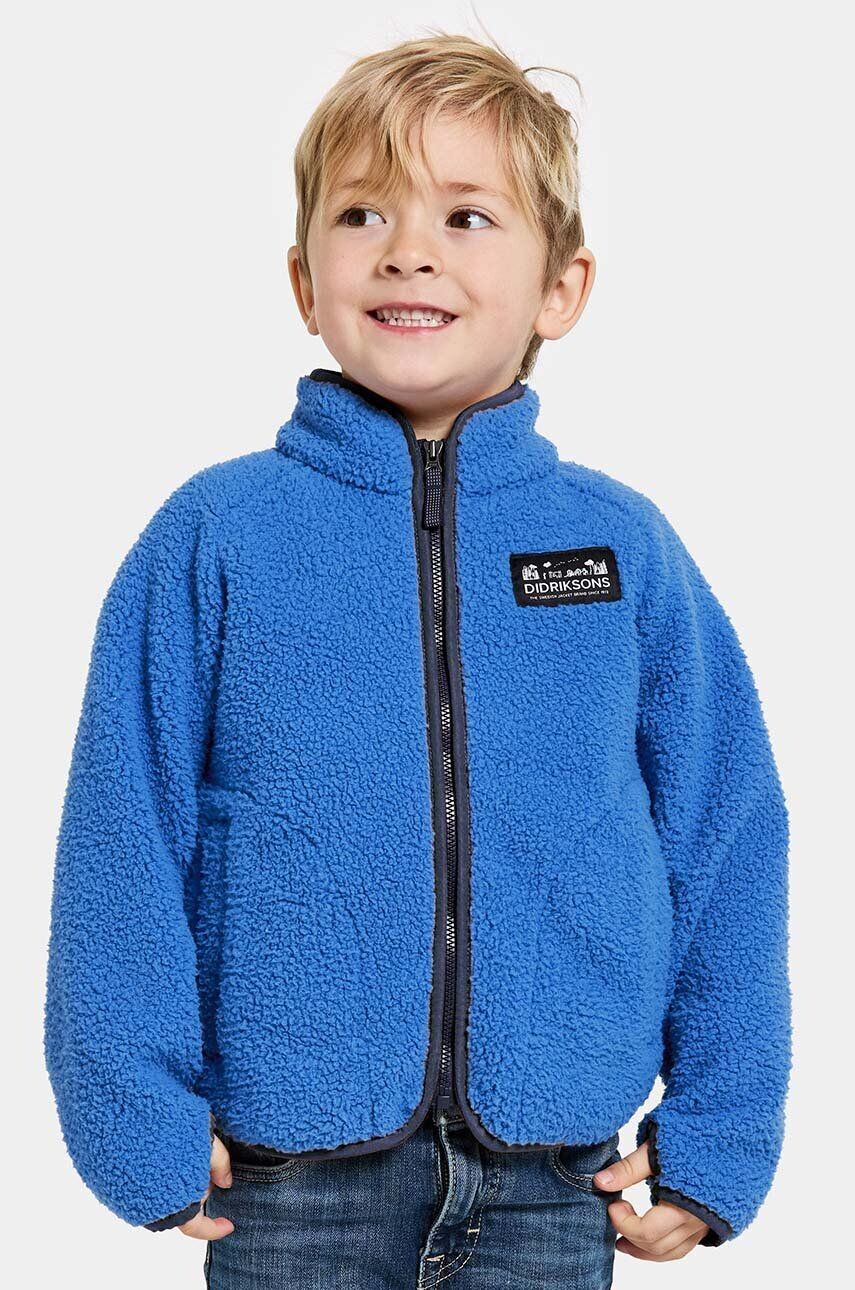 Детская флисовая толстовка Didriksons GIBBS KIDS FULLZIP, синий — фото 2