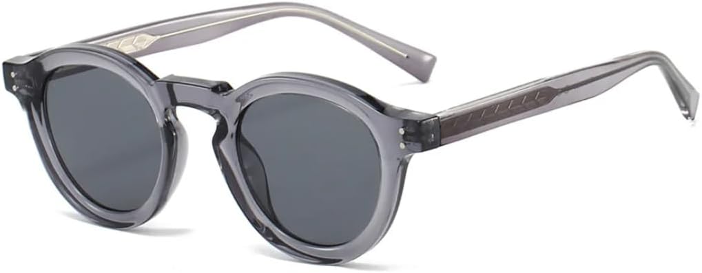 

Классические винтажные круглые солнцезащитные очки для мужчин, женщин и унисекс, с металлическим сердечником, защита от УФ-излучения UV400, для путешествий UATXTAU, Gray Gray