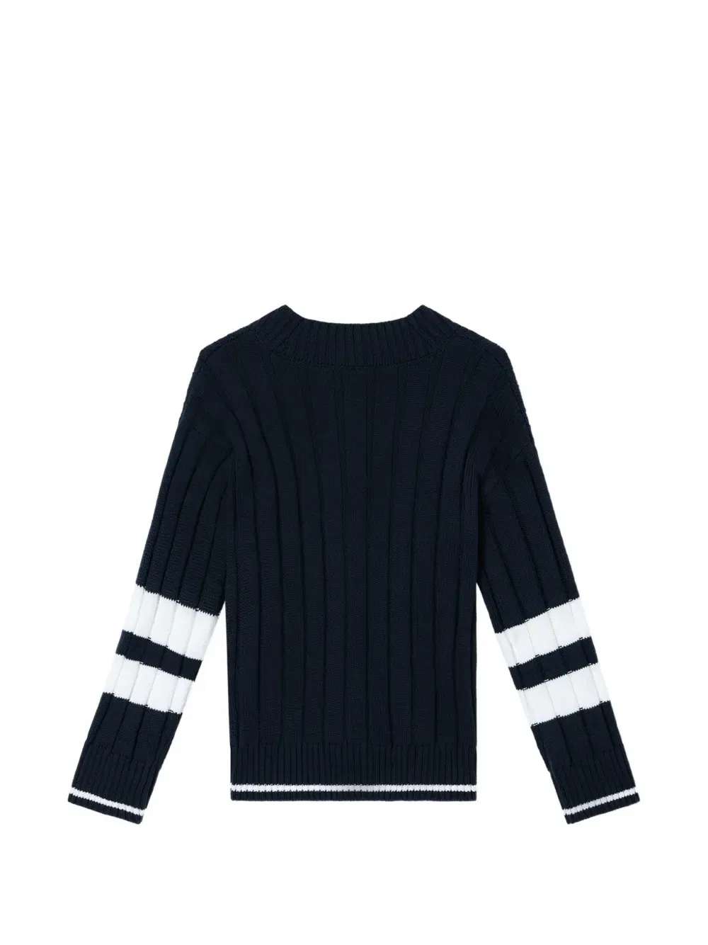 Полосатый кардиган с V-образным вырезом Emporio Armani Kids, синий — фото 2