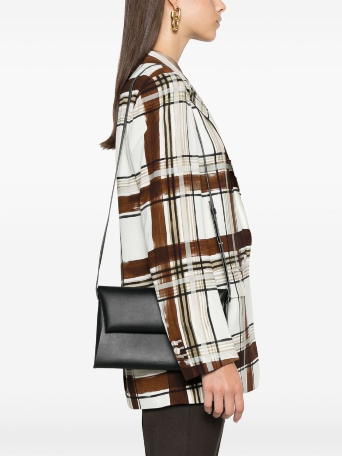 

Jil Sander кожаная сумка через плечо, черный