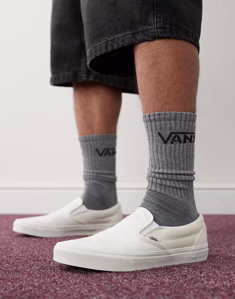 Кеды Vans Classic Slip-On в белый шахматный узор