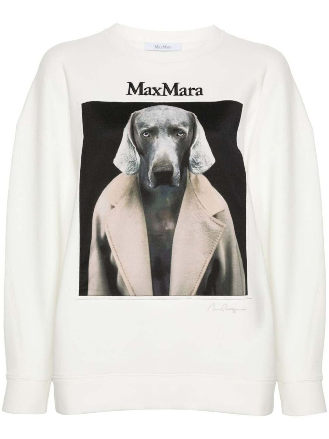 

Max Mara свитер Bacco из коллаборации с William Wegman, белый