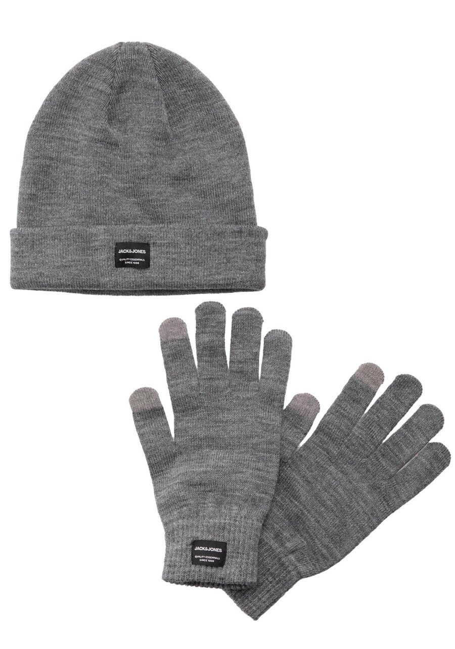 

Шапка JACK & JONES Beanie, цвет mottled grey