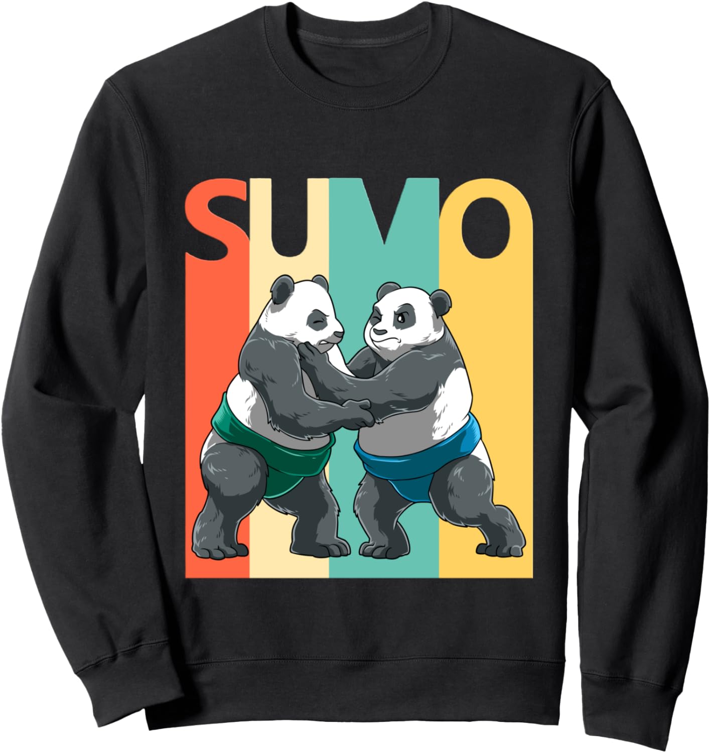 

Забавная толстовка с изображением японской панды-сумоистки Cute Sumo Wrestler Panda Gift, черный